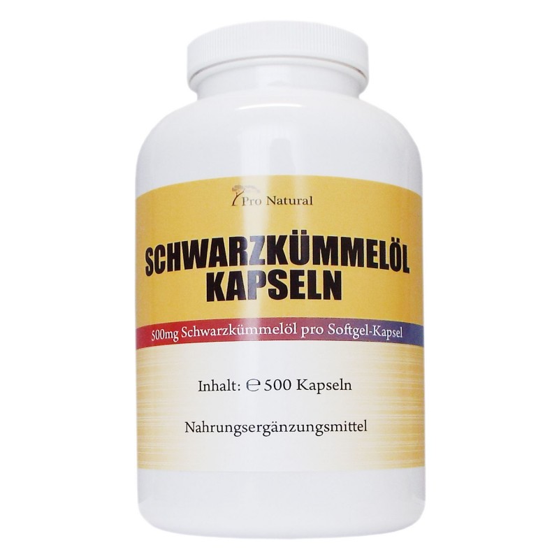 Pro Natural Schwarzkümmelöl 500 Kapseln Ägyptisches Nigella Sativa Öl